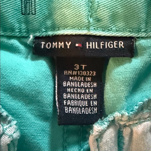 Tommy Hilfiger torquoise blue Cotton Shorts w pockets, snap and zipper. Size 3T - Picture 2 of 7